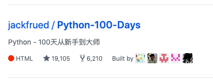 GitHub 热门：Python 学习 100 天