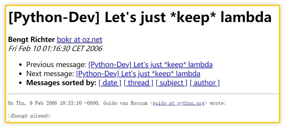 Python 之父为什么嫌弃 lambda 匿名函数？
