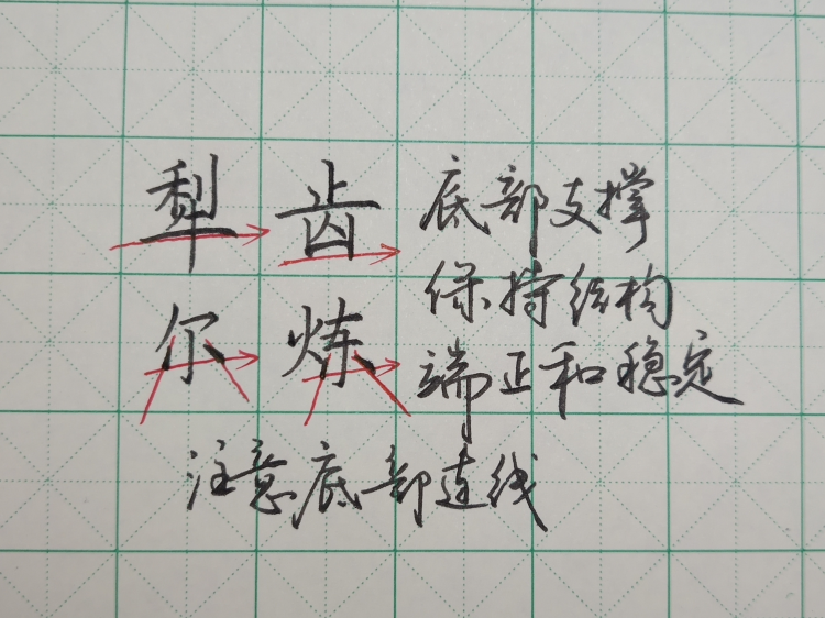 笔画结构搭对了，字就是这么美！只管练就好啦